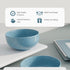 Sky Blue Marble Ceramic Bowl Set Of 4 - The Earth Store - Bowl